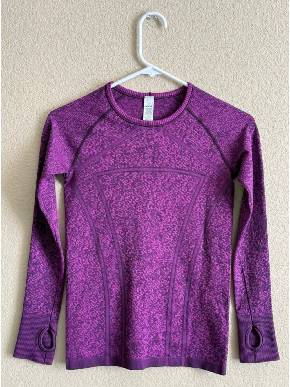Ivivva By Lululemon Girls Fly Tech Long Sleeve Athletic Top Purple